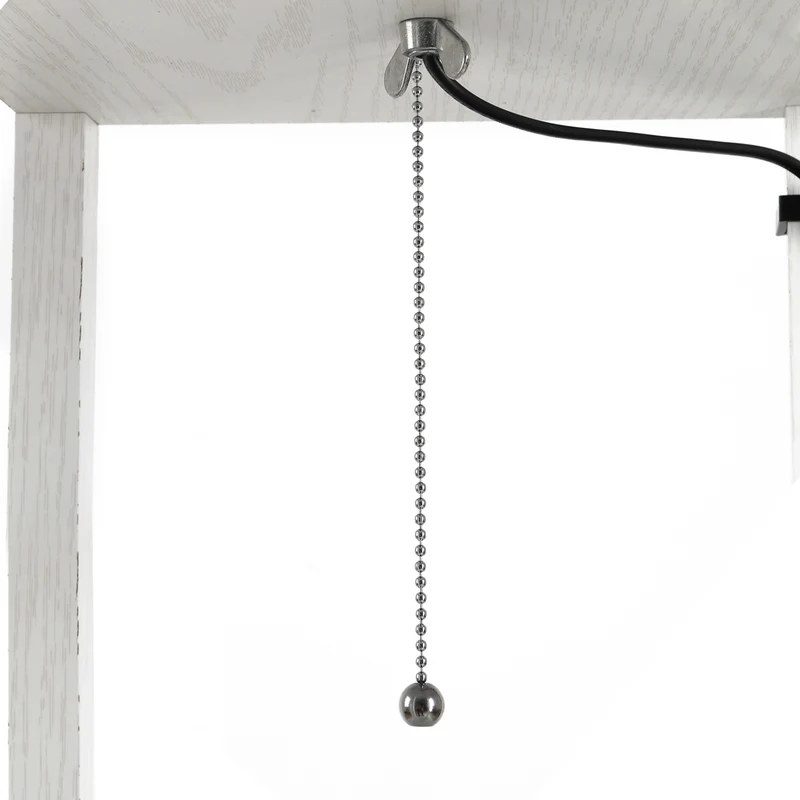 Lampadaire étagère salon chambre 26 x 26 x 160 cm rangement intégré éclairage d'appoint moderne scandinave en MDF blanc 21_0001747