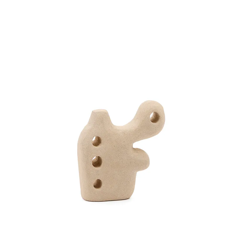 Arif stone sculpture in a beige finish, 20 cm