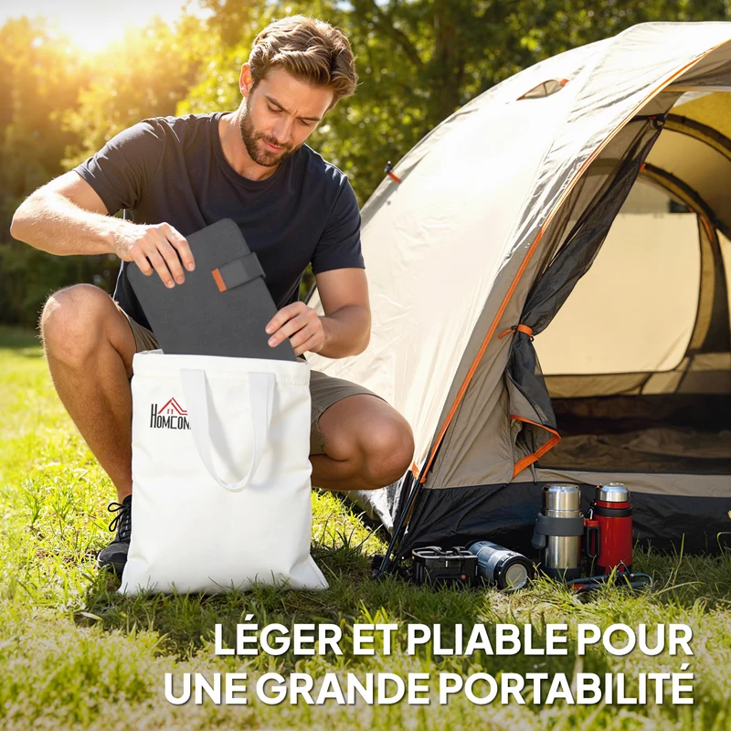 Chargeur solaire pliable ultraléger camping 89.8 x 27.9 x 1 cm charge 36 w ip67 type-c usb-a moderne épuré en etfe gris 21_0005138
