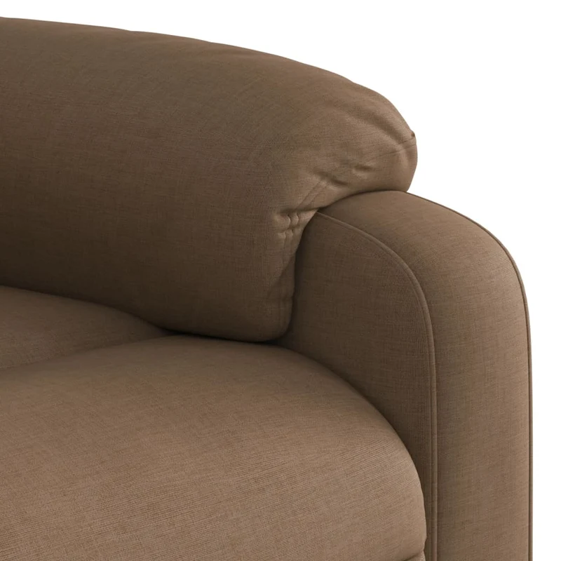 Fauteuil relax TV fonction d'inclinaison électrique très confortable en tissu marron DEC028440