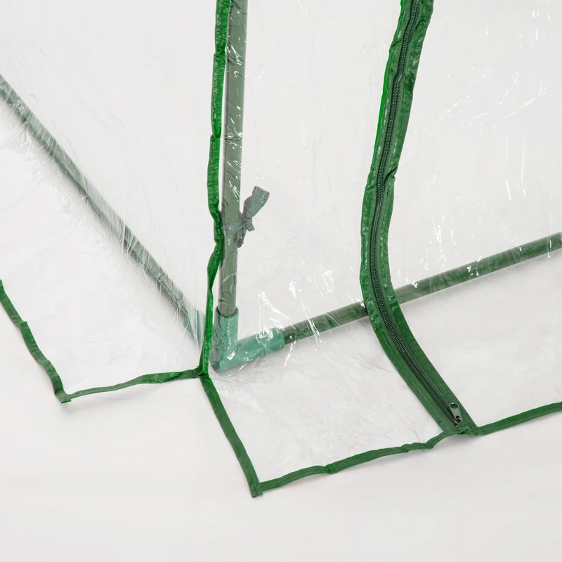 Serre tunnel de jardin 200 x 100 x 80 cm protège contre le gel optimise le rendement contemporain épuré en PVC vert 21_0004141