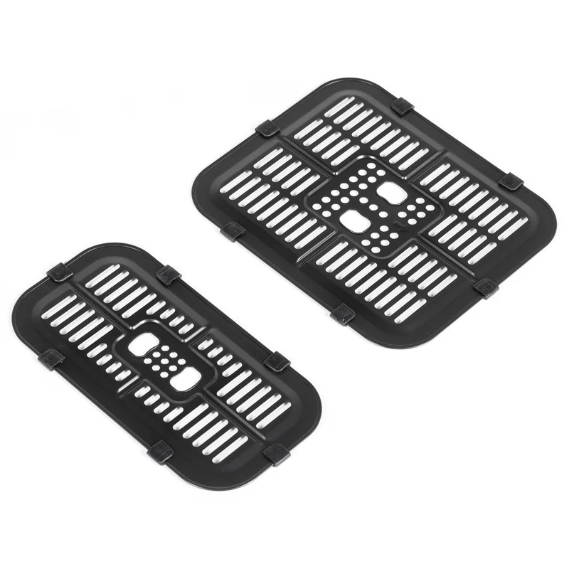 Friteuse à air double paniers séparés sans huile 42 x 39 x 31 cm contemporain finition mate cuisine design en acier noir 21_0000946