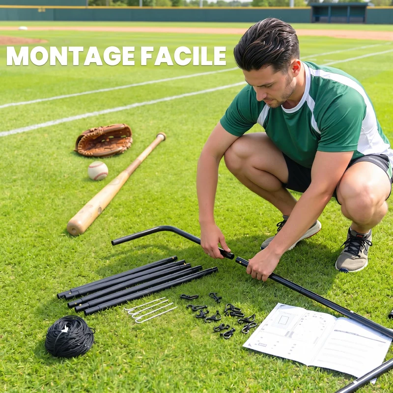Filet de rebond entraînement 90 x 80 x 140 cm rebonds souples montage rapide pro tendance moderne en polyéthylène noir 21_0006675