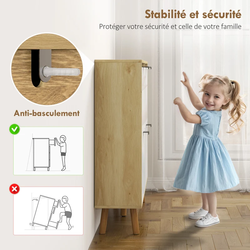 Meuble à chaussures d'entrée étroit 105 x 24 x 92,5 cm rangement modulable gain de place moderne ultra épuré en MDF blanc 21_0002777