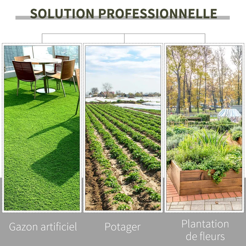 Toile de paillage anti mauvaises herbes 50 x 1 m perméable et indéchirable jardin potager contemporain épuré en PP noir 21_0004197