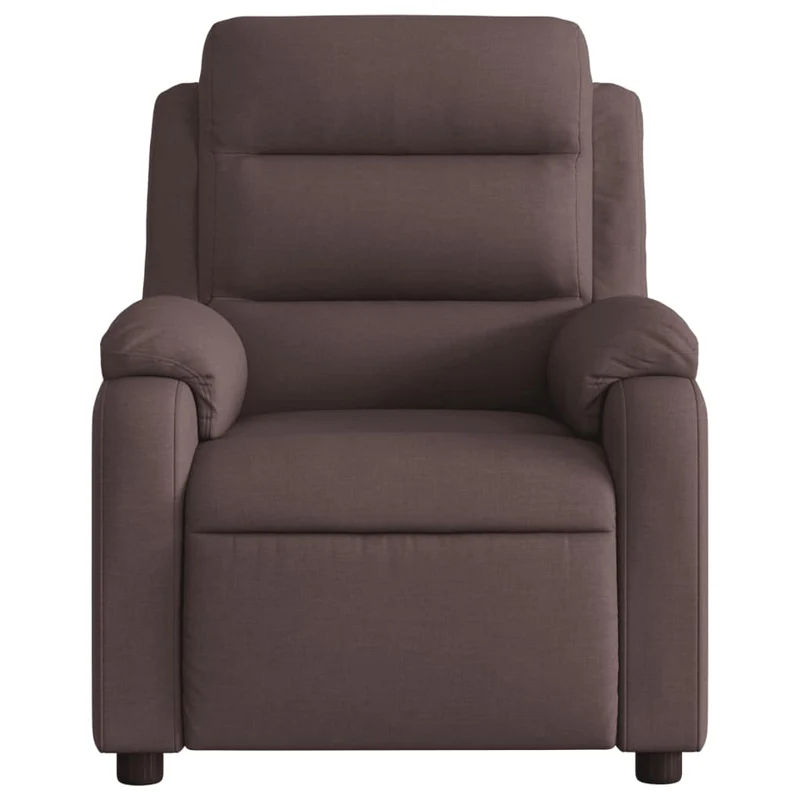 Fauteuil relax TV fonction d'inclinaison électrique très confortable en tissu marron foncé DEC028411