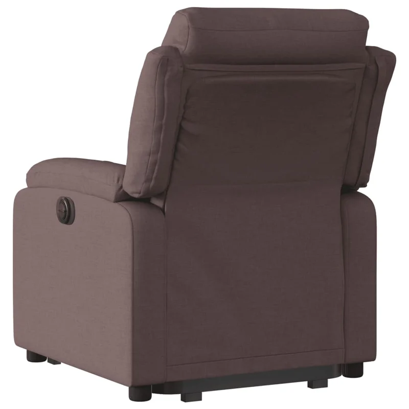 Fauteuil relax TV fonction de levage électrique très confortable en tissu marron foncé DEC028403