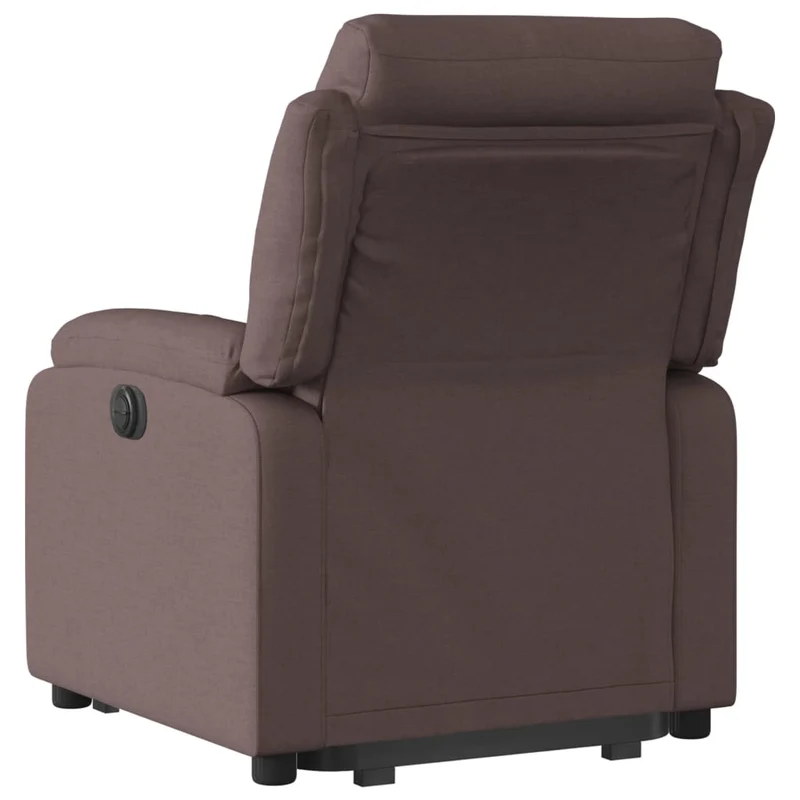 Fauteuil relax TV rembourrage confortable fonction de levage électrique en tissu marron foncé DEC028013