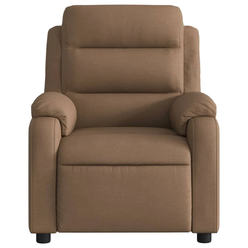Fauteuil relax TV rembourrage confortable fonction d'inclinaison manuelle en tissu marron DEC028039