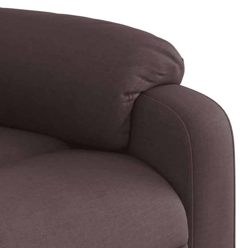 Fauteuil relax TV rembourrage confortable fonction d'inclinaison manuelle en tissu marron foncé DEC028007