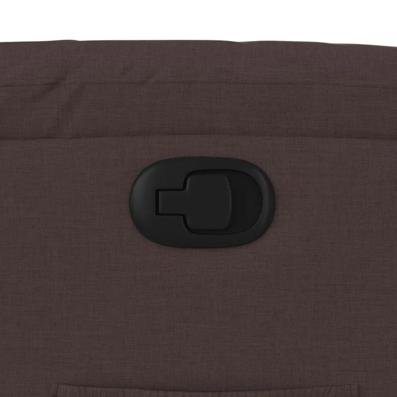 Fauteuil relax TV rembourrage confortable fonction d'inclinaison manuelle en tissu marron foncé DEC028007