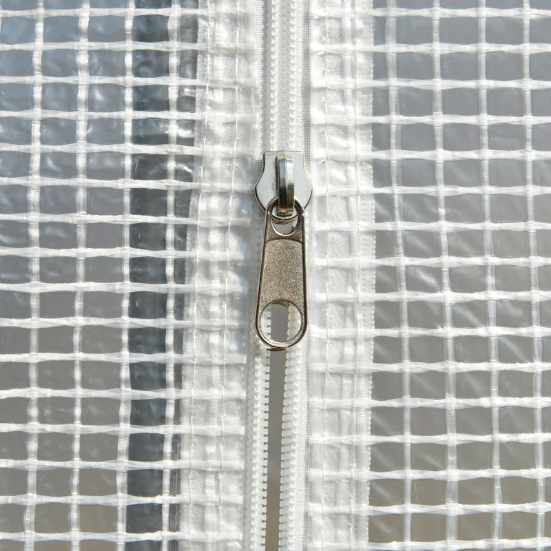 Serre tunnel de jardin 295 x 200 x 200 cm ventilation optimisée protection intempéries contemporain épuré en pe blanc 21_0004240