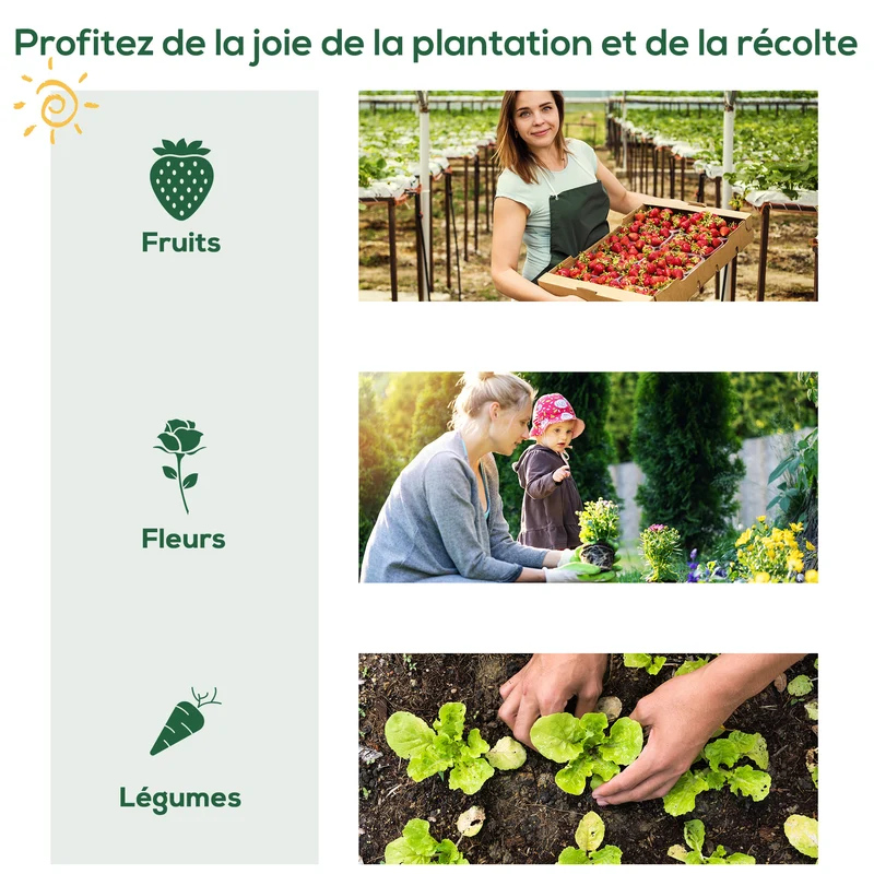Serre de balcon 80 x 49 x 160 cm protection uv porte enroulable pratique 4 étagères moderne épuré en polyéthylène vert 21_0004237