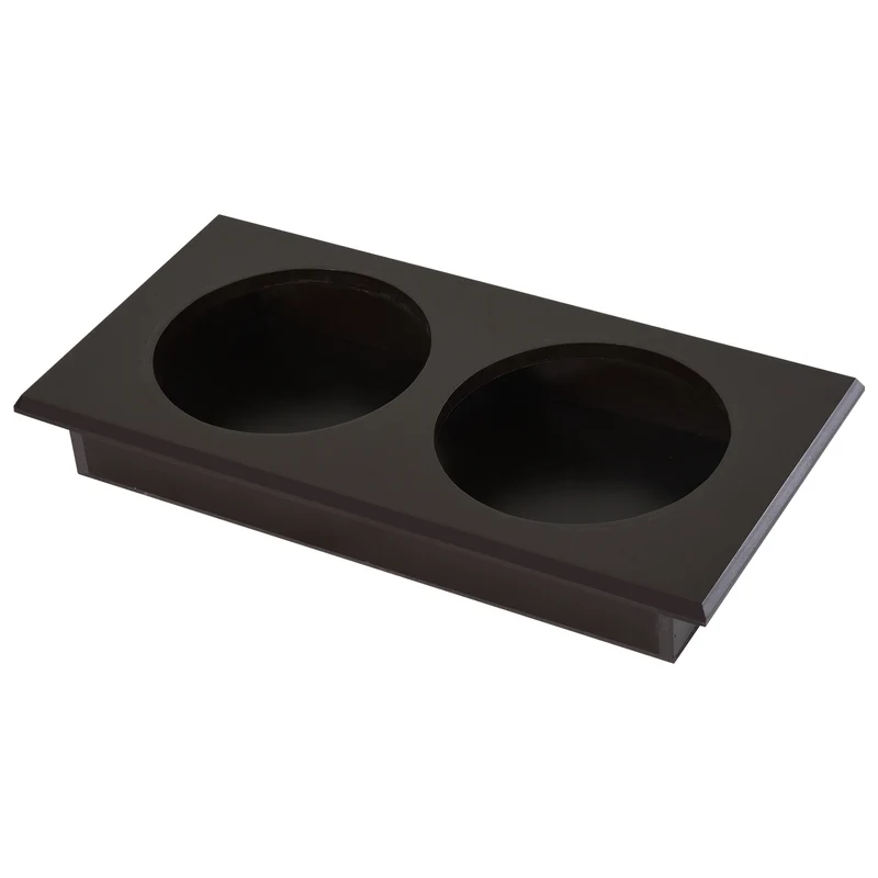Porte-gamelles surélevé chien et chat 60 x 30 x 41 cm améliore posture rangement intégré design moderne en MDF chocolat 21_0007534