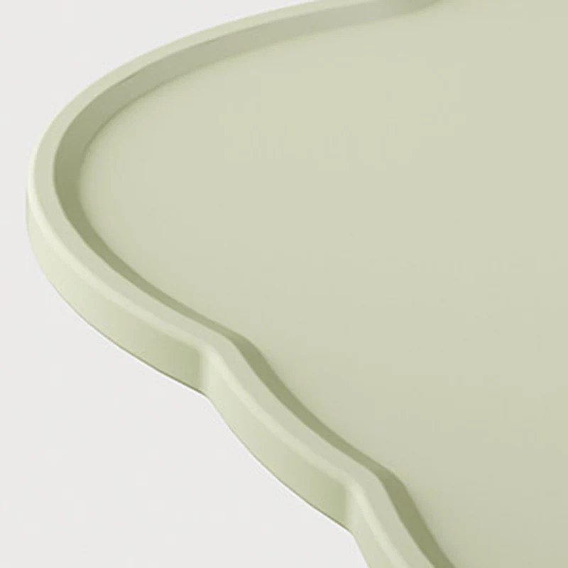 Contemporary Nordic Clover Eco-Friendly HDPE Movable End Table 2-Tier For Living Room & Bedroom