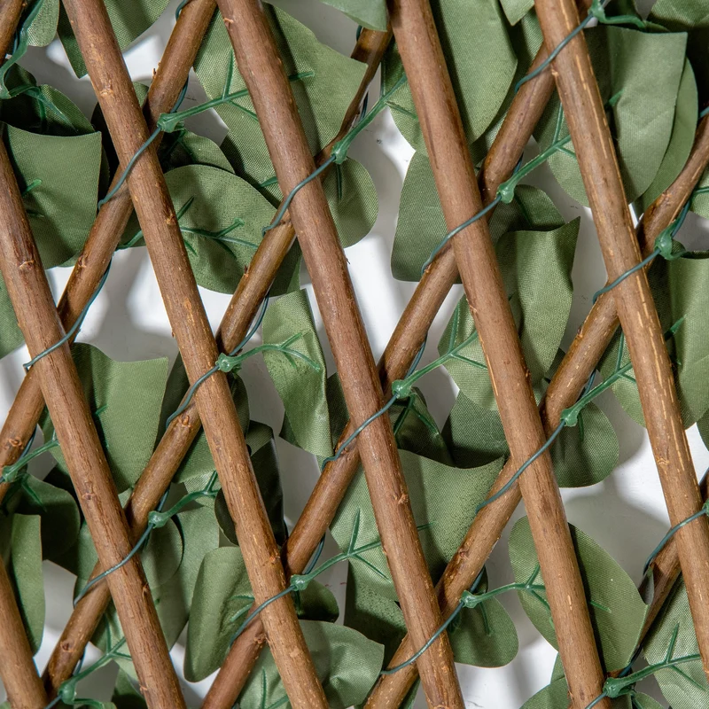 Lot de 4 panneaux brise-vue lierre 200 x 100 cm occultant résistant intempéries contemporain terrasse en polyester vert 21_0003961