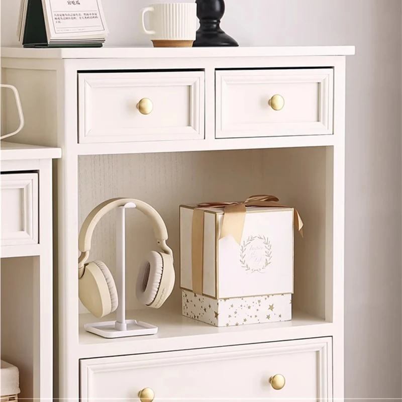 Traditional French Paulownia Wood Plywood Rectangular Storage Cabinet 4/5/6 Drawers For Living Room