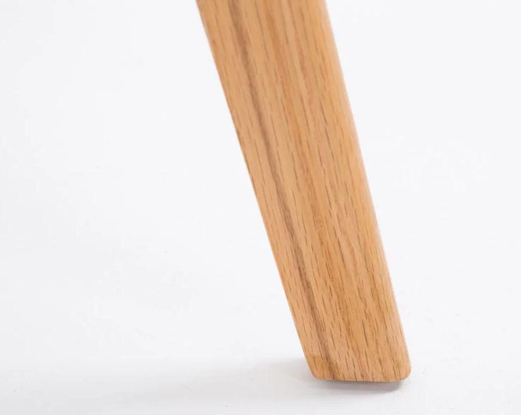 Lot de 2 tabourets de bar style scandinave avec assise en plastique et PVC gris et structure en bois naturel 10_0005839