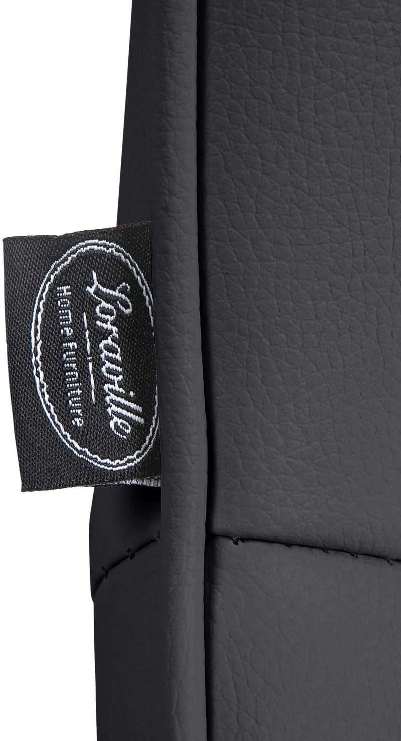Tabouret de bar x1 pivotant forme ergonomique surpiqûres décoratives en PVC noir cadre en métal blanc 10_0005774
