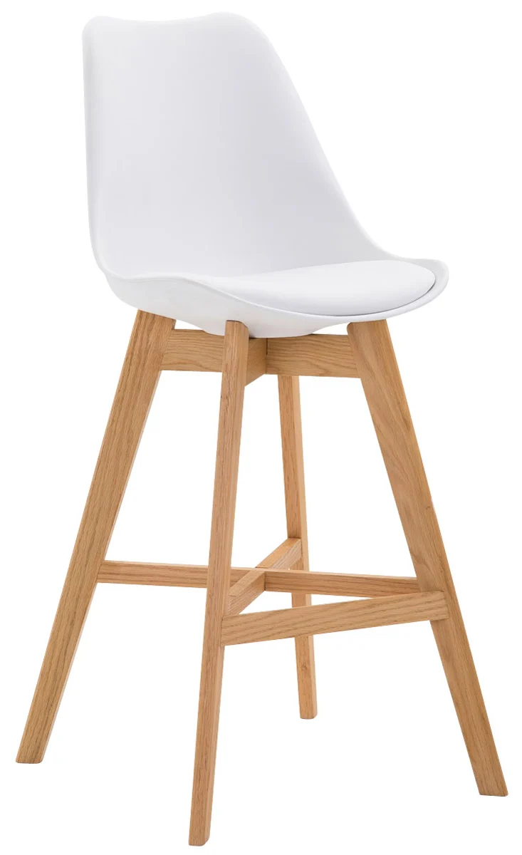 Lot de 2 tabourets de bar Cannes plastique natura Plastique blanc 10_0006384