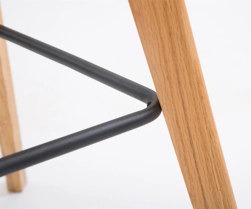 Lot de 2 tabourets de bar style scandinave avec assise en similicuir et plastique noir et structure en bois naturel 10_0006032