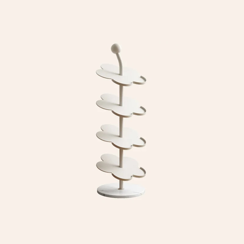 Modern Art Deco Carbon Steel Marble Floral Shoe Storage Rack 4/6-Tier For Entryway & Hallway