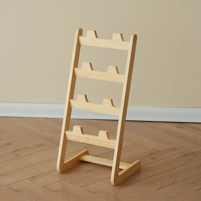 Contemporary Nordic L-Shaped MDF Floor-Standing Shoe Storage Rack 4-Shelf For Entryway