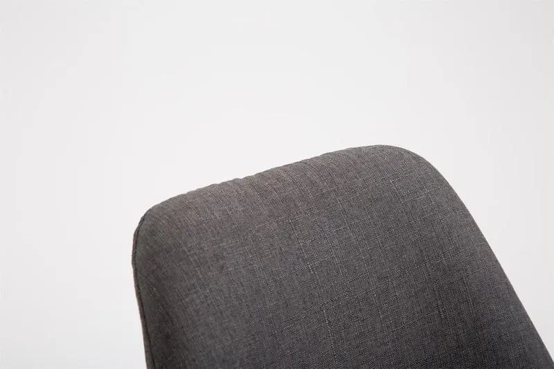 Tabouret de bar x1 style scandinave avec assise en tissu gris foncé et structure en bois naturel 10_0005717