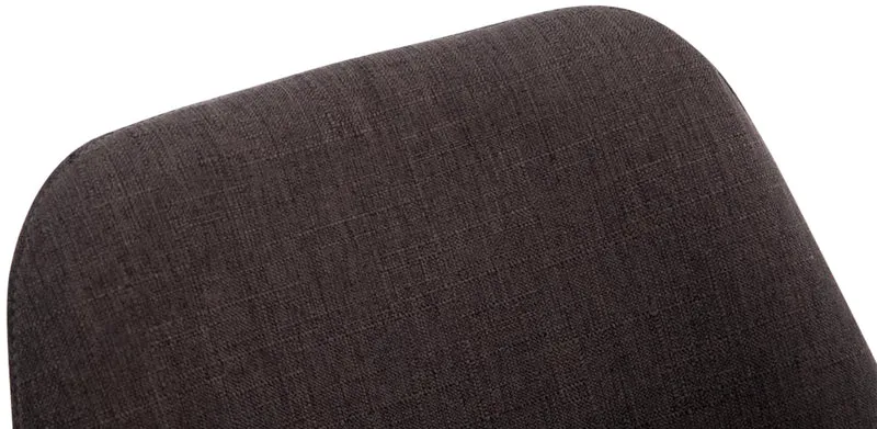 Chaise de salle à manger x1 design scandinave en tissu gris foncé et piètement à 4 pieds en bois marron 10_0003302