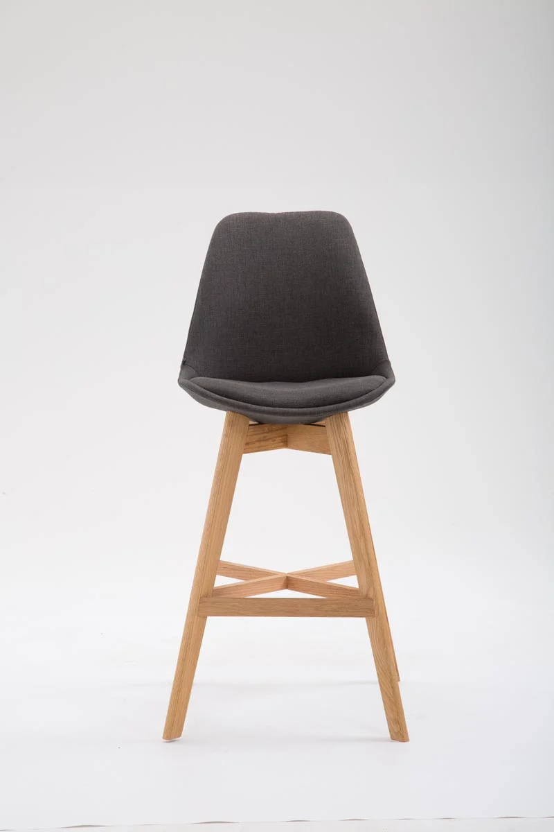 Lot de 2 tabouret de bar chaise haute design moderne en tissu gris foncé 10_0001302
