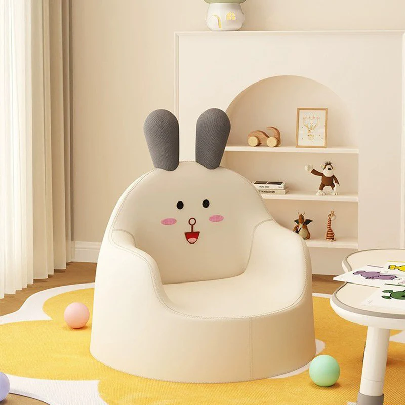 Contemporary Creative Curved Animal-Shaped PU Leather Sponge Kids Accent Chair Backrest Armrest For Living Room