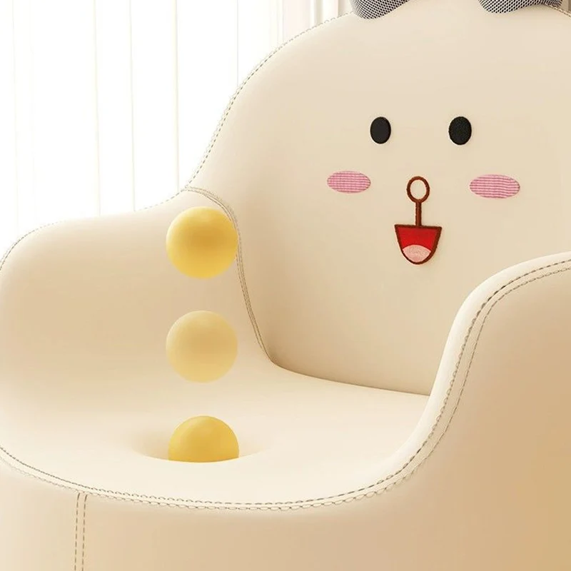 Contemporary Creative Curved Animal-Shaped PU Leather Sponge Kids Accent Chair Backrest Armrest For Living Room