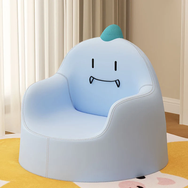 Contemporary Creative Curved Animal-Shaped PU Leather Sponge Kids Accent Chair Backrest Armrest For Living Room