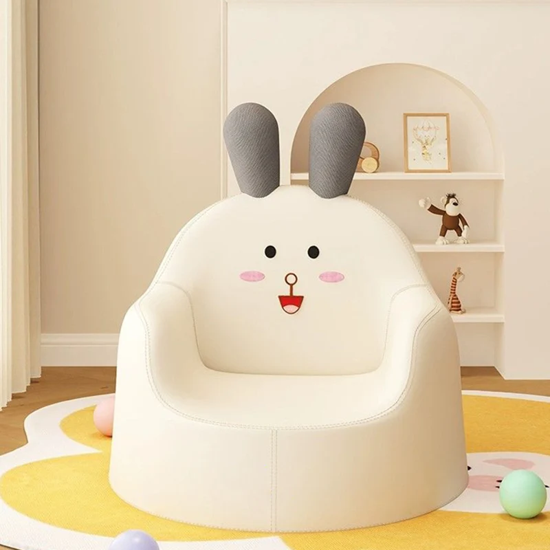 Contemporary Creative Curved Animal-Shaped PU Leather Sponge Kids Accent Chair Backrest Armrest For Living Room