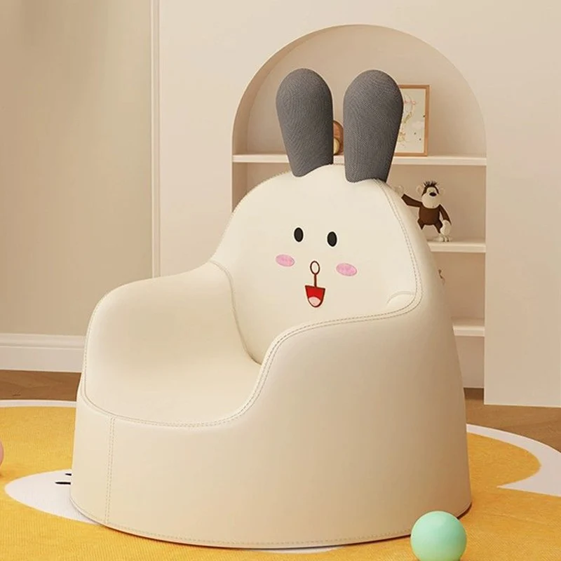 Contemporary Creative Curved Animal-Shaped PU Leather Sponge Kids Accent Chair Backrest Armrest For Living Room