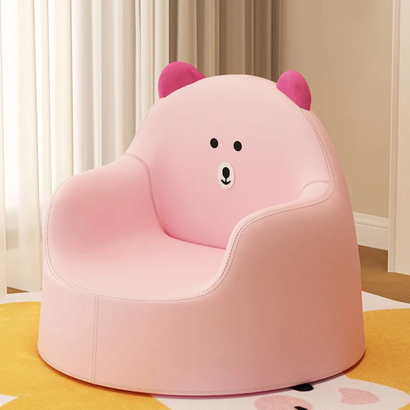 Contemporary Creative Curved Animal-Shaped PU Leather Sponge Kids Accent Chair Backrest Armrest For Living Room