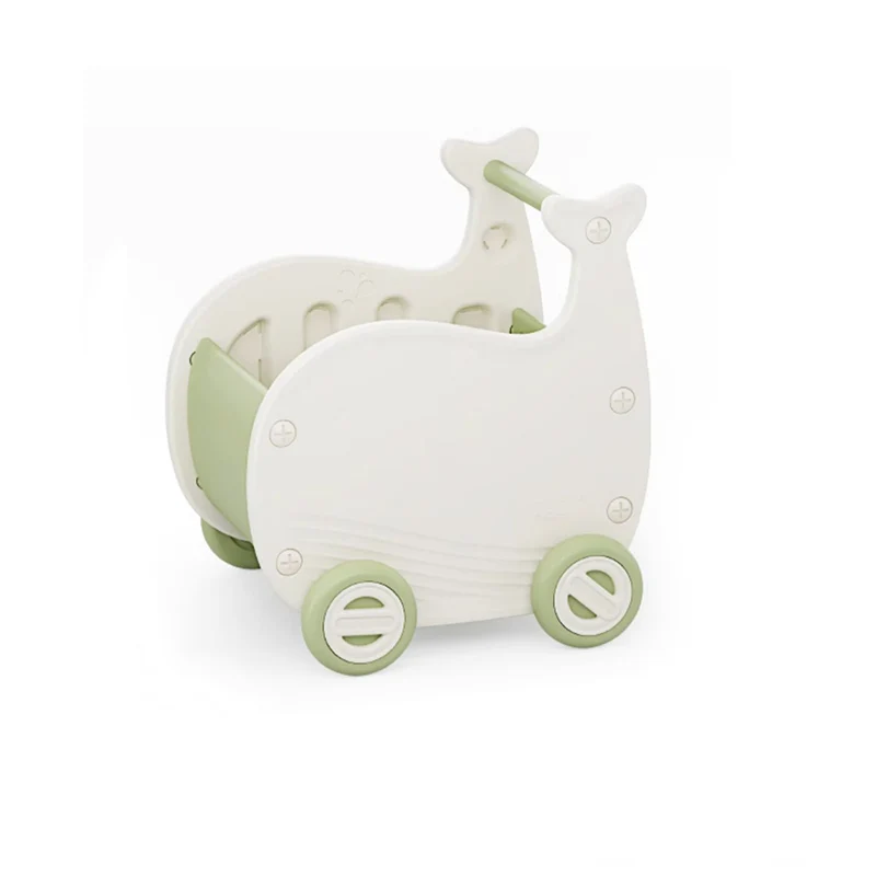 Contemporary Creative Whale-Shaped Eco-Friendly HDPE Movable Kids Storage Cabinet 1-Storage For Living Room & Bedroom