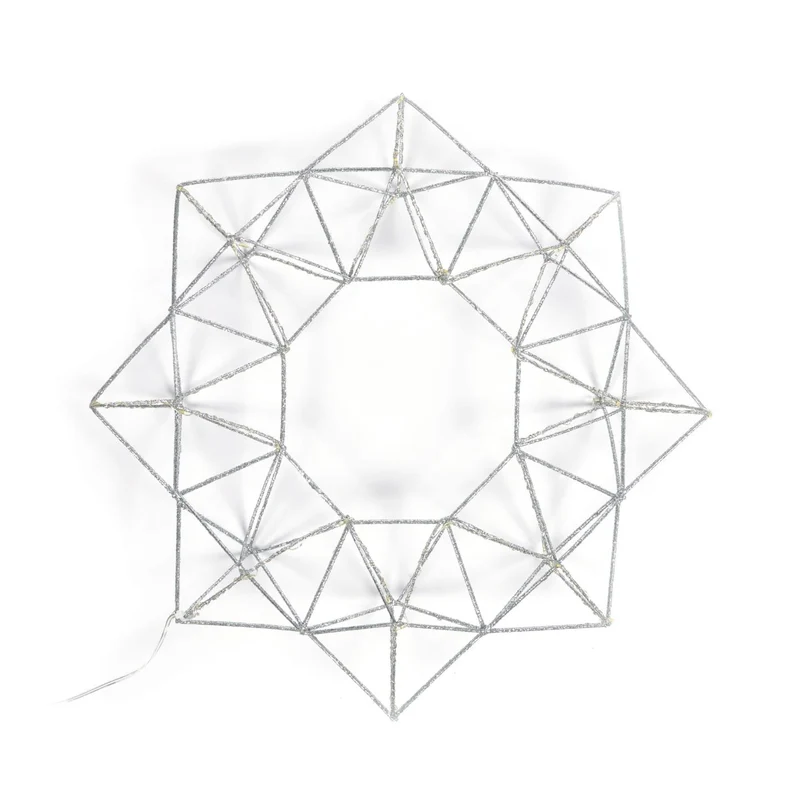 Mishell illuminated wreath in grey 35 cm