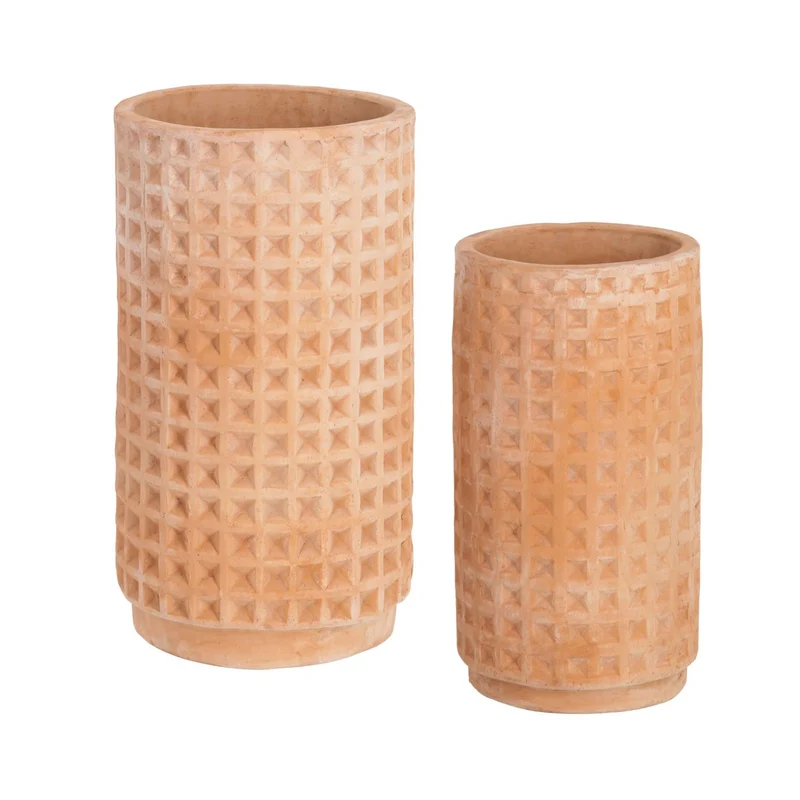 Celi set of 2 terracota plant pots, Ø 34 cm / Ø 25 cm