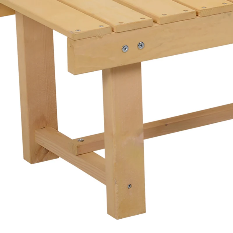 Banc de jardin 2 places assise à lattes 110 x 38 x 35 cm confort durable montage facile style rustique en bois naturel 21_0004625