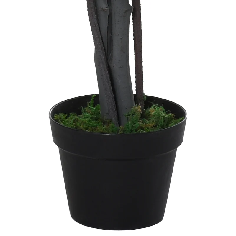Arbre artificiel ficus d'intérieur 145 x 15 x 15 cm feuillage dense sans entretien style contemporain en plastique vert 21_0003951
