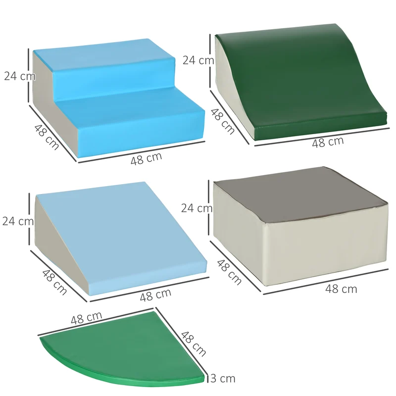 Parcours motricité bébé modulable aire de jeu 150 x 100 x 24 cm stimule coordination motricité contemporain en epe vert 21_0000726