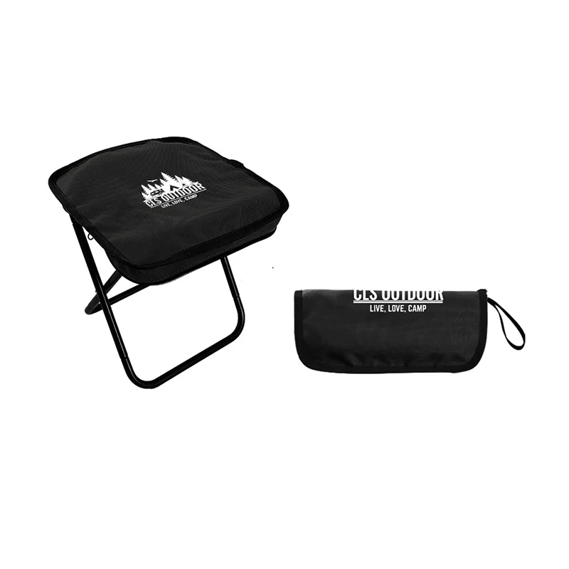 Modern Minimalist Rectangular Oxford Aluminum Folding Stool For Outdoor