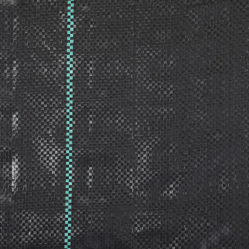 Toile de paillage géotextile extérieur serre 100 x 1 m anti mauvaises herbes respirante épuré contemporain en PP noir 21_0004326
