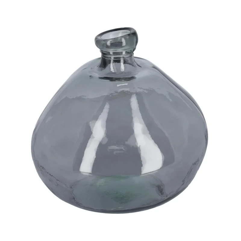 Brenna vase in 100% recycled blue glass, 33 cm