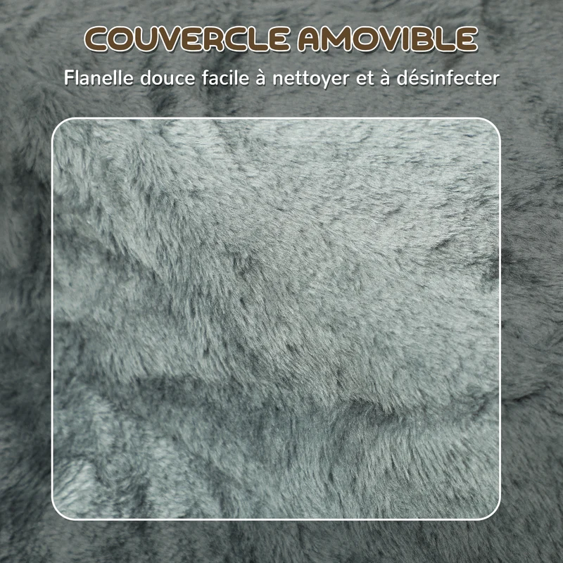 Escalier pour animaux 3 marches canapé lit 46 x 35 x 35 cm antidérapant léger scandinave épuré stable en bois gris clair 21_0007408