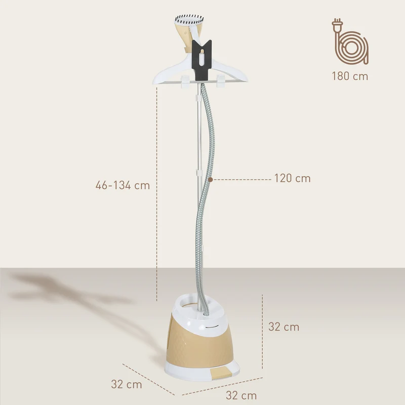Défroisseur vapeur vertical maison 32 x 32 x 32 cm chauffe rapide 35 s vapeur continue 50 min moderne épuré en PP blanc 21_0005956