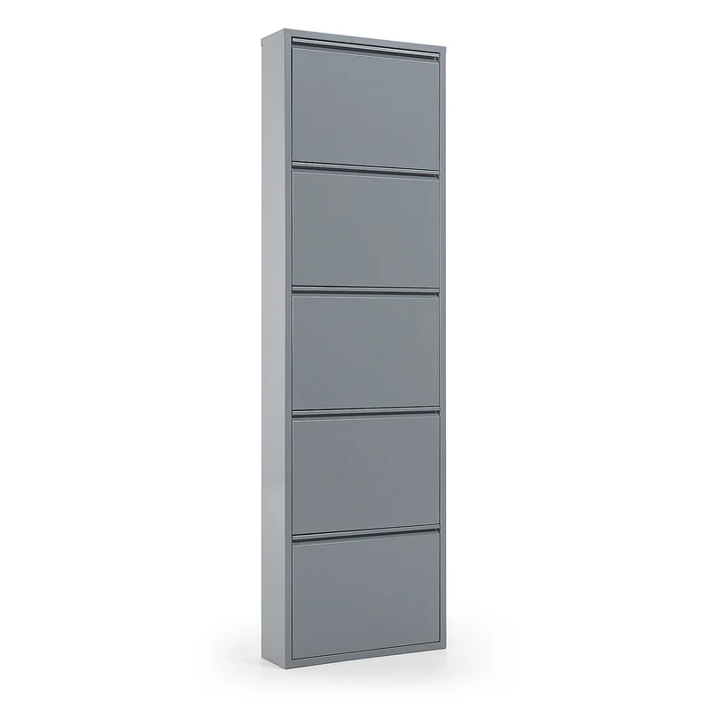 Shoe rack Ode 50 x 168,5 cm 5 doors grey