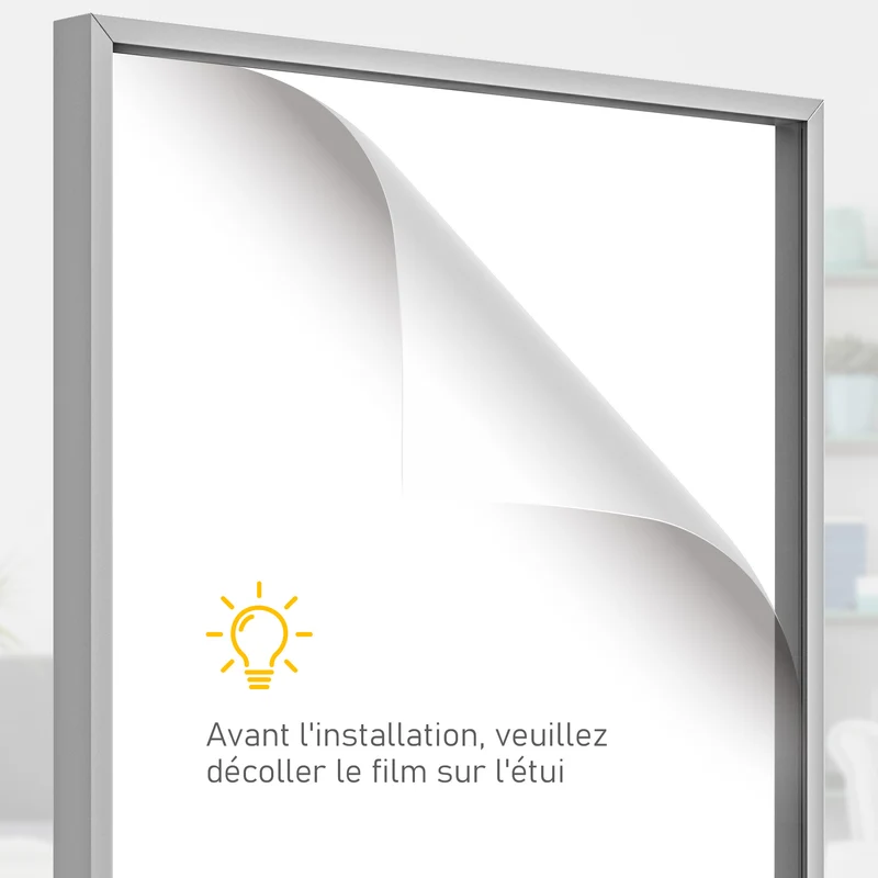 Cadre vitrine mural pour maillot 70 x 90 x 4 cm protection anti-uv crochet intérieur design moderne en aluminium argent 21_0006965