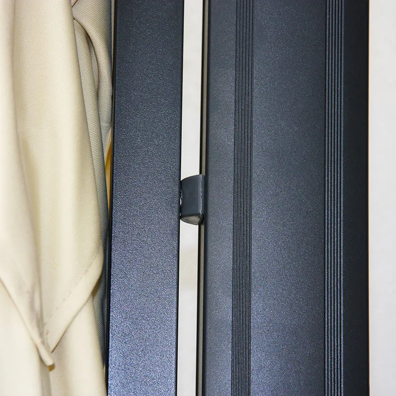 Parasol professionnel restaurant pour jardin terrasse, 3x3m (Ø4,24m) polyester aluminium/acier 23kg vert avec pied, rotatif 04_0003298